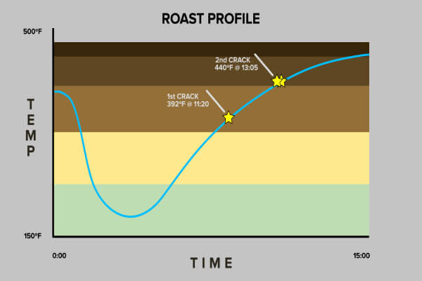 Roast profile cà phê